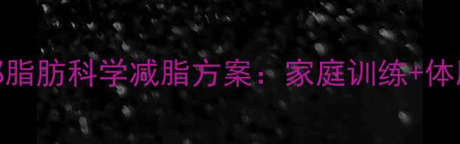 图片 30天顽固性腹部脂肪科学减脂方案：家庭训练+体脂率管理全攻略