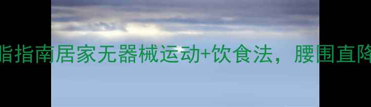 图片 ✨30天高效燃脂指南居家无器械运动+饮食法，腰围直降15cm实测！✨