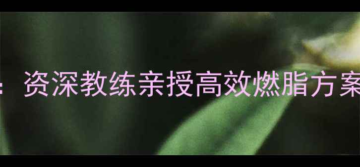 图片 上海30天科学减脂营：资深教练亲授高效燃脂方案，月减15斤真实案例