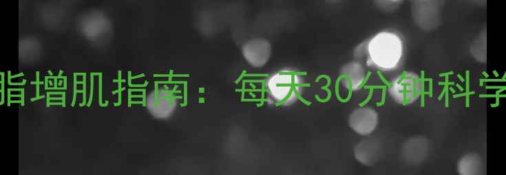 图片 居家高效30天减脂增肌指南：每天30分钟科学训练+饮食方案2