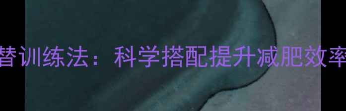 图片 无氧有氧交替训练法：科学搭配提升减肥效率的黄金策略