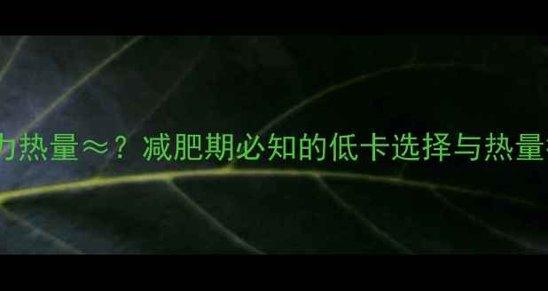 图片 燕麦巧克力热量≈？减肥期必知的低卡选择与热量控制法则1