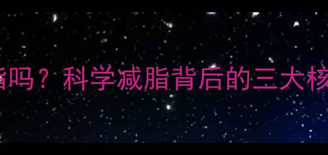 图片 运动不出汗也能减脂吗？科学减脂背后的三大核心机制与训练方案2